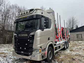 Scania R650 6x4 Lesovoz hydraulicka ruka Palfinger Epsilon