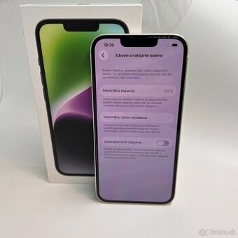 IPHONE 14 STARLIGHT 128GB ZÁRUKA - VEĽMI DOBRÝ STAV