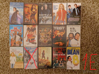 VHS videokazety originálne český dabing od 1€ do 10€ za kus