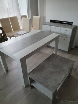 Set jedalensky a konferencny stol + komoda