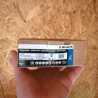 Rezné kotúče 125mm (Würth, Tyrolit)