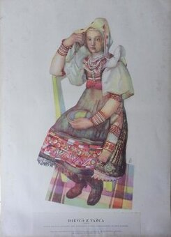 Ľudové kroje na Slovensku / Dievča z Važca