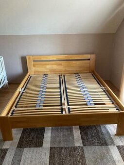 Manzelska postel 180cm z bukoveho dreva