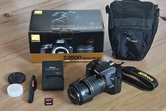 Nikon D3500 s bluetooth + rychly Af-p VR objektiv - 7 tis.sn