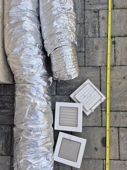 Potrubie kruhové ohybné s izoláciou Ø 150 mm 7,5m + mriežky