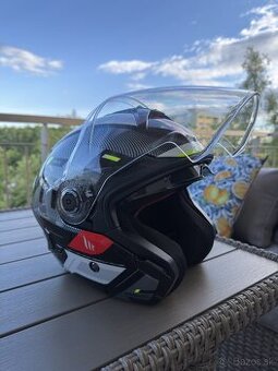 Otvorená helma na motorku MT Cosmo SV Silence čierno-fluo ž