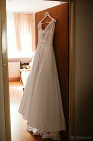 Snehovo biele svadobné šaty S/M/L - 1