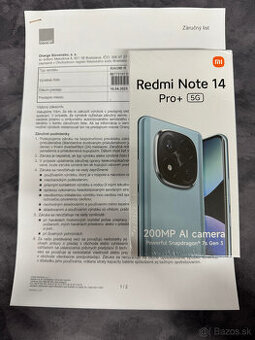 NOVÝ Xiaomi Redmi Note 14 Pro+ 5G 12GB/512GB Frost Blue