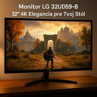LG 32UD59-B – 32" 4K monitor s parádnym zvukom len za 120 €