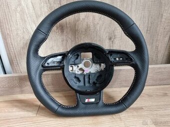 AUDI VOLANT kozeny zkoseny - perforovana koža