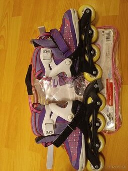 Detské dievčenské kolieskové korčule v 29-33