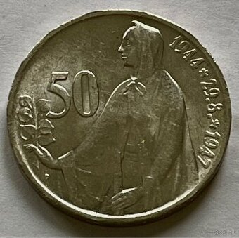 Československá Republika 1947 - 50 Kčs SNP  Ag