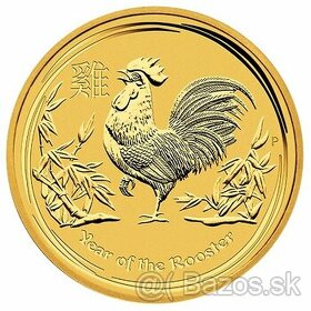 Zlata minca 1/10 oz Lunar Rok Kohúta 2017 - 1