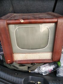 Ruský televízor, starý, TV, Retro,