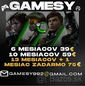 Xbox Game Pass Ultimate - 6/10/14 MESIACOV - NAJLEPŠIA CENA