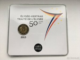 2 euro Francúzsko BU karta 2013 - 50 rokov Elizejská zmluva