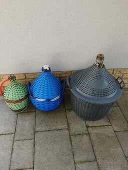 Demižony na vino 34l,15l a 3l