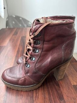 Kožené topánky na opätku - 1