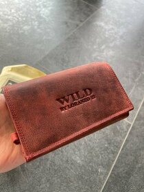 Dámska červená kožená peňaženka Wild. - 1