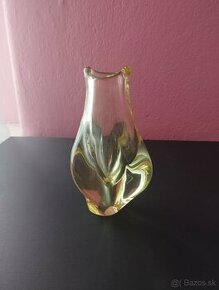 Váza žlta sklo