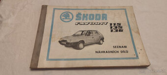 Škoda FAVORIT 115 135 136 seznam náhradních dílů