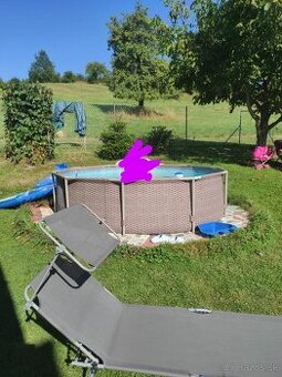 Predám bazen priemer 305,hĺbka 75 cm po risku Max.