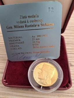 M. R. Štefánik - zlatá medaila - M. Ronai-REZERVOVANÉ - 1