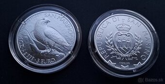 San Marino 1oz 2024-2025 Falcon investicne striebro