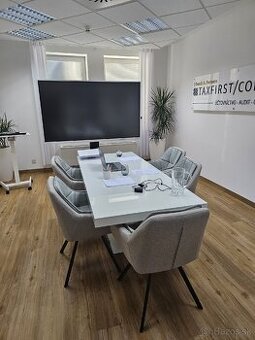 Stôl VICTORIA rozkladací Biely lesklý + otočné kreslá 4ks