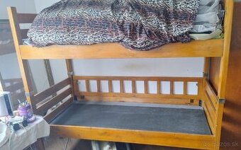 Poschodova postel modularna drevo masiv