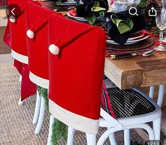 Vianočné poťahy na stoličky 4kusy v balení