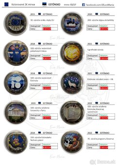 2 euro kolorovane mince