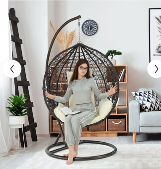 Závesné kreslo hnedá/, NOLAN NEW