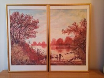Predám dva dvojobrazy krajinky