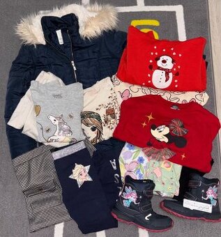 Balík oblečenia v.128/134 top stav 13ks