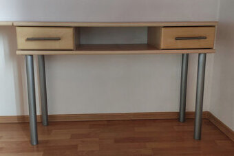 Polička na oceľových nohách+polička