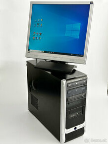 Počítač Elite s monitorom a príslušenstvom