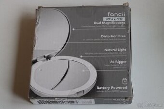 Fancii Lumi Luxe Kompaktné LED zrkadlo s 10x/1x zväčšením