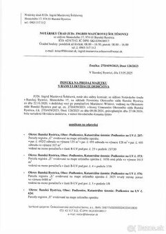 Predaj pozemkov Podkonice