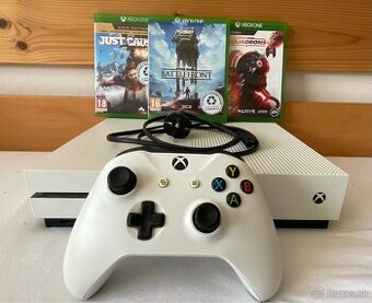 Predám Xbox One S + 3 hry + ovládač zadarmo ku konzole