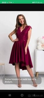 Bordové šaty- spoločenské