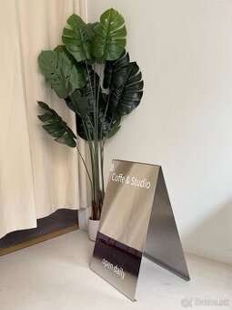 zrkadlový reklamný banner / stojan, nový