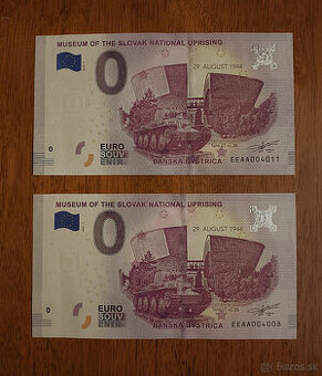 ☀️ PRVÁ SLOVENSKÁ 0 EURO bankovka souvenir, tank LT vz. 38☀️