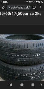 2ks letné pne.Michelin primacy HP/215/60r17