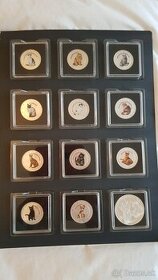 Kolekcia strieborných mincí