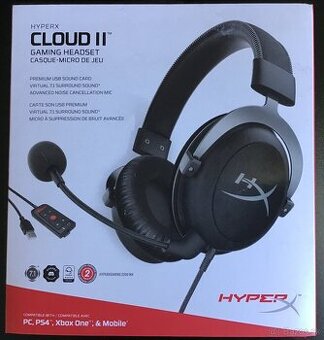 HyperX Cloud II gaming headset - NOVÉ