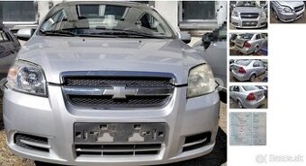 Chevrolet Aveo 1.4 2009 predám KAPOTA, NÁRAZNÍK, SVETLO