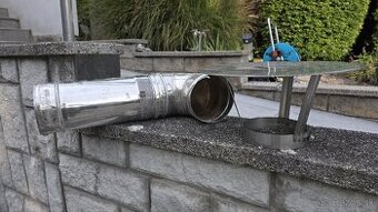 Komínová hlavica na sťahovací pásik DN 130 + Rovná rúra