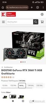 MSI Geforce RTX 3060 Ti Ventus 2x V1 8GB
