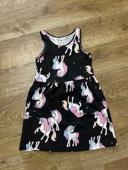 Šaty Unicorn H&M, veľkosť 122/128